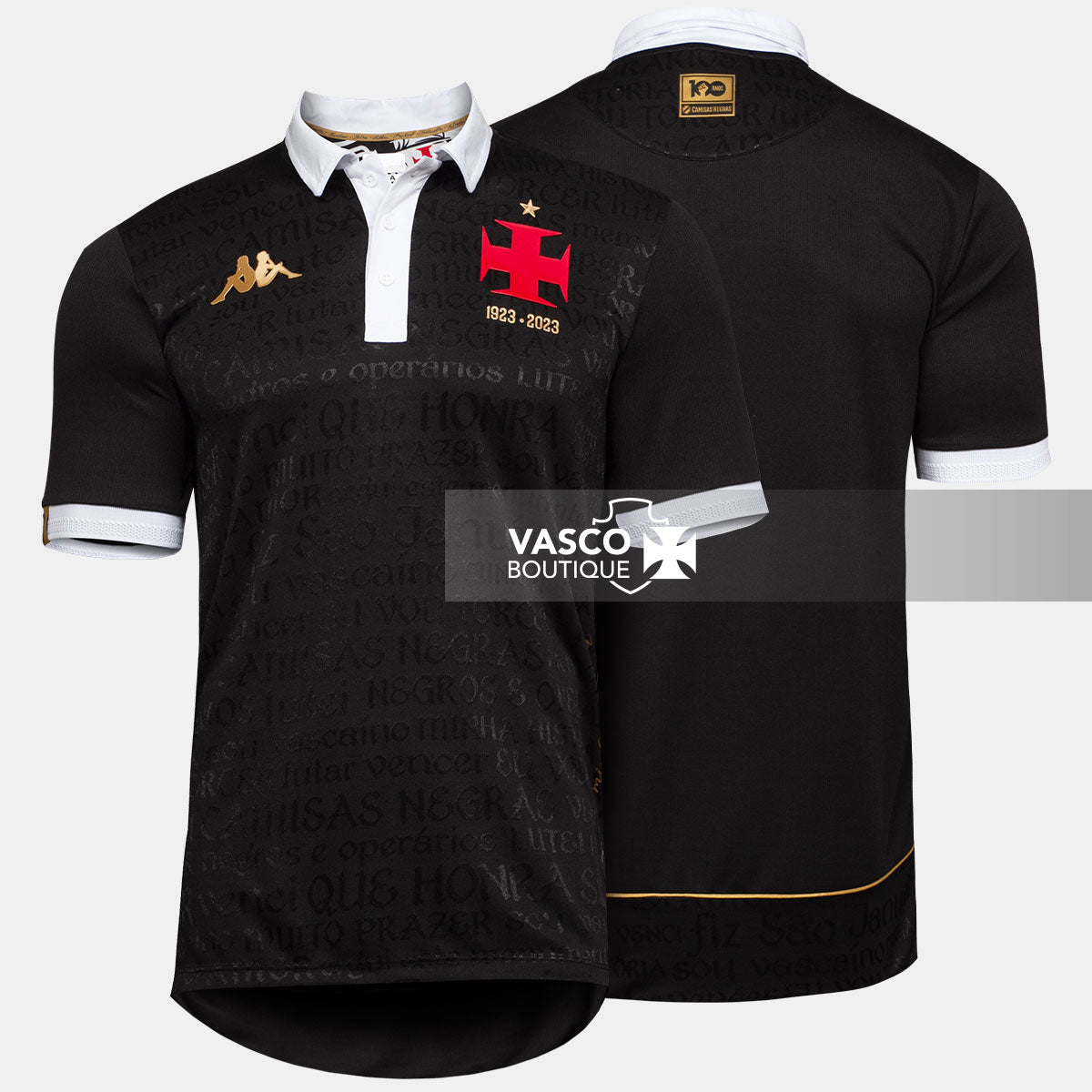 Blusa Vasco Oficial III 2023 Kappa Feminina - Camisas Negras