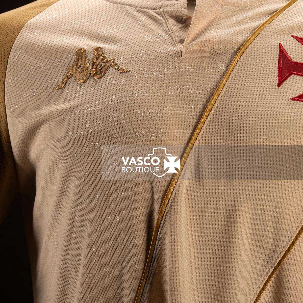 Camisa Vasco 3 2024 - 100 anos Resposta Histórica Kappa Infantil Bege