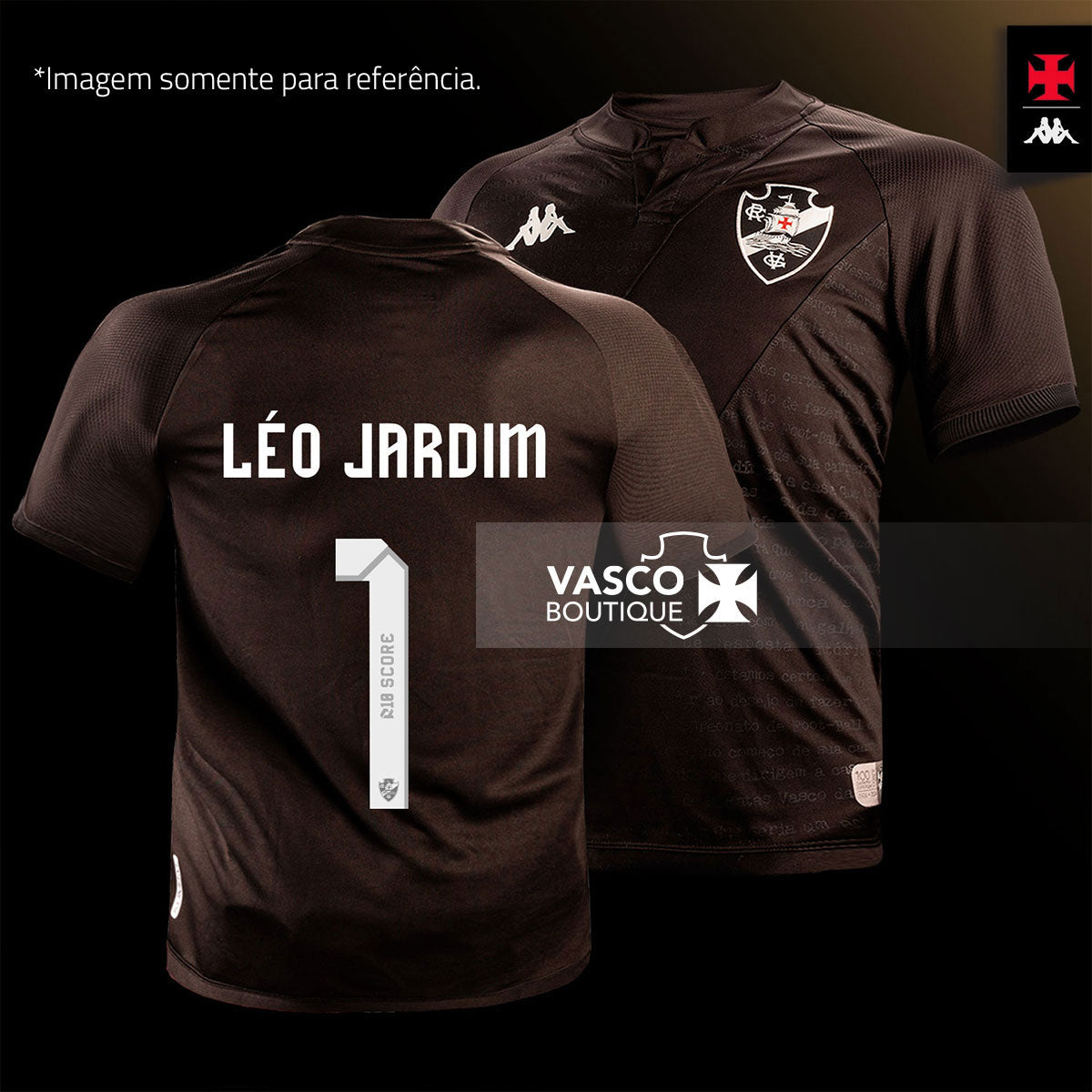Camisa Vasco 3 2024 - 100 anos Resposta Histórica Kappa Masculina Preta