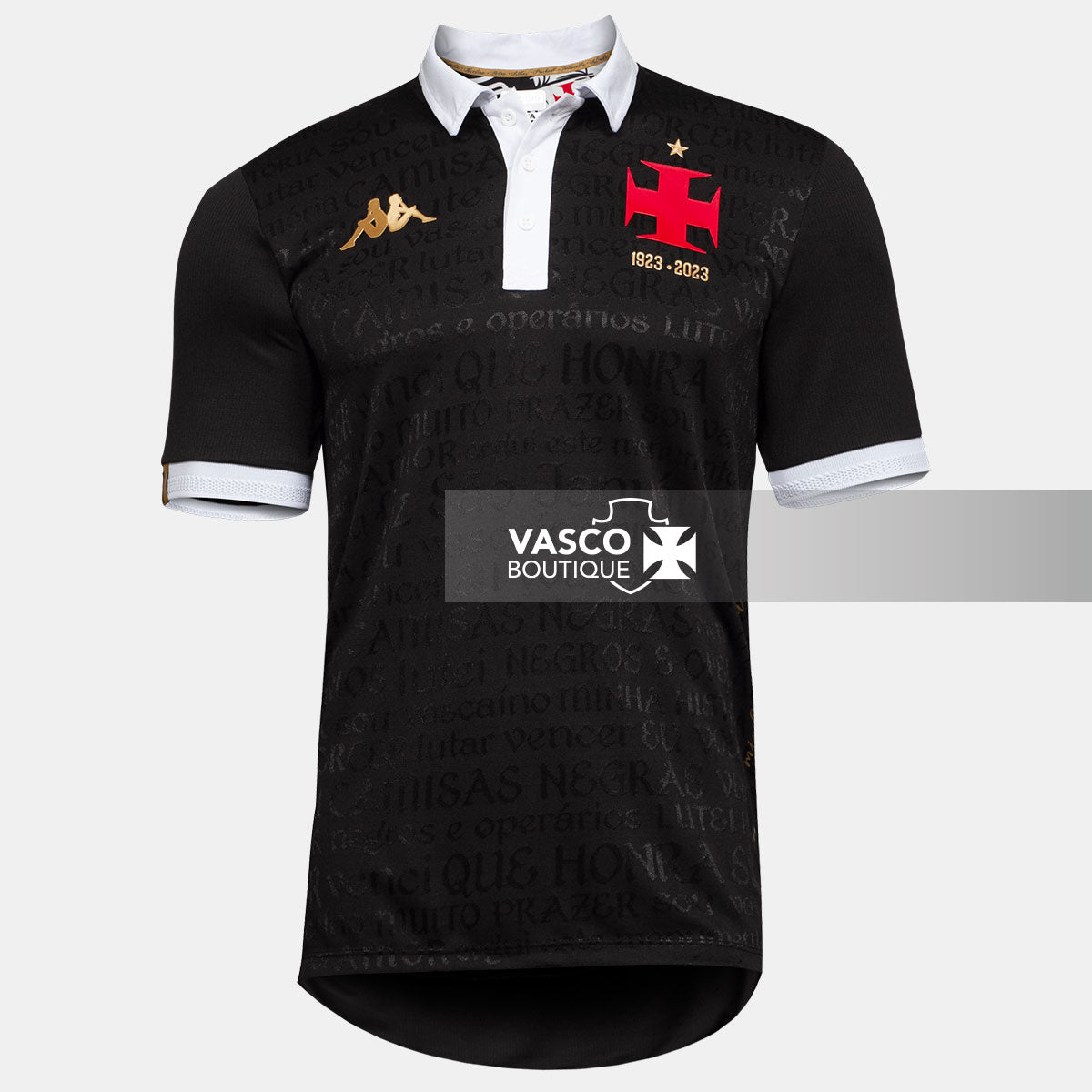 Camisa Vasco Oficial III 2023 Kappa Masculina - Camisas Negras
