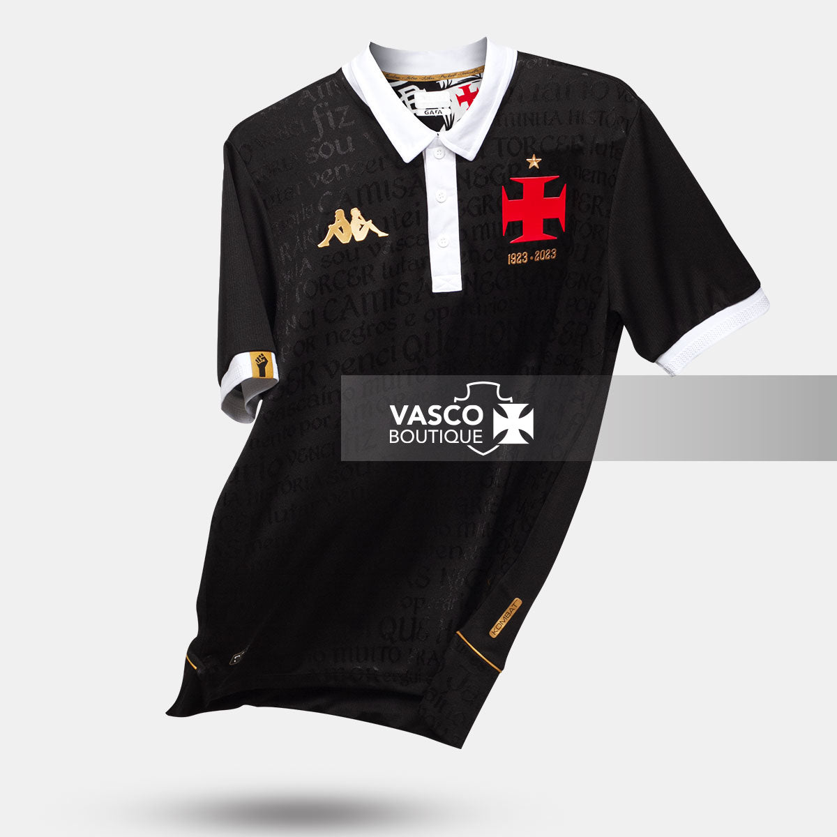 Camisa Vasco Oficial III 2023 Kappa Masculina - Camisas Negras