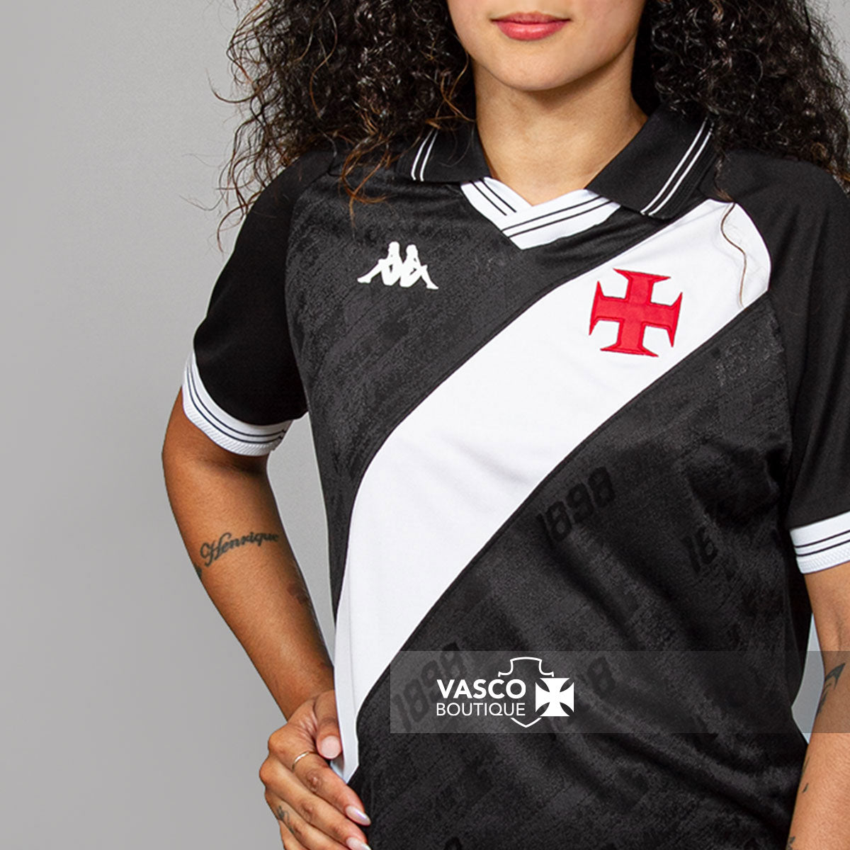 Blusa Vasco Oficial I 2025 Kappa Feminina