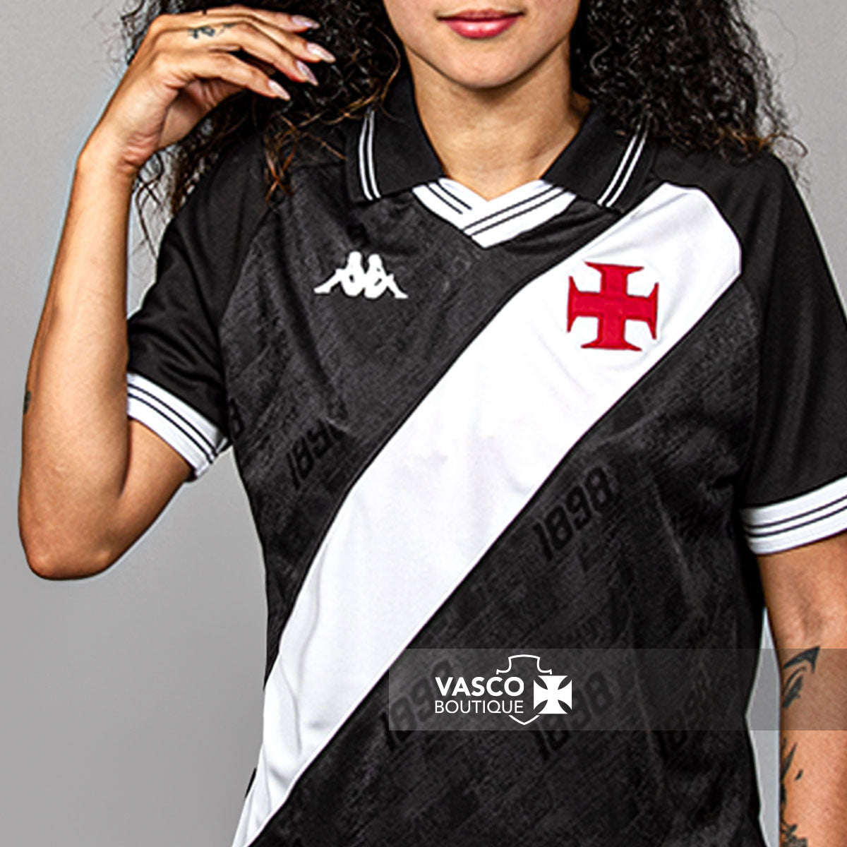 Blusa Vasco Oficial I 2025 Kappa Feminina