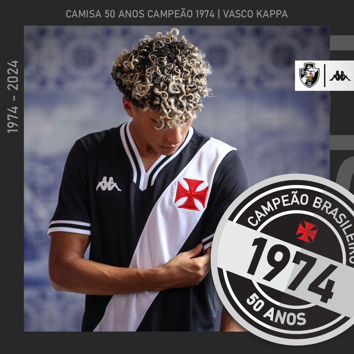Camisa Vasco Oficial I 1974 Kappa Masculina