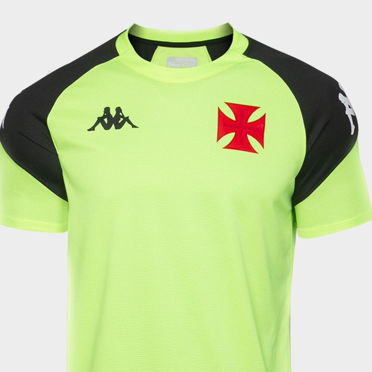 Camisa Vasco Treino Atletas 2024 Kappa Masculina Amarelo Fluor