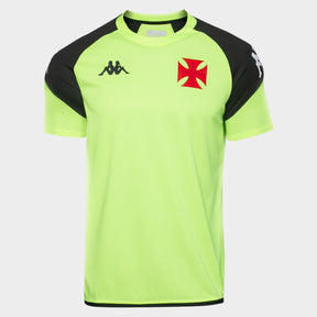 Camisa Vasco Treino Atletas 2024 Kappa Masculina Amarelo Fluor