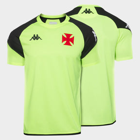 Camisa Vasco Treino Atletas 2024 Kappa Masculina Amarelo Fluor