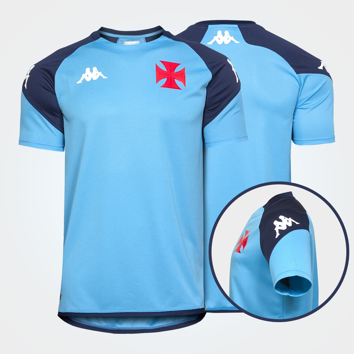 Camisa Vasco Treino Goleiro 2024 Kappa Masculina Azul