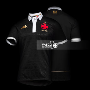 Camisa Vasco Oficial III 2023 Kappa Juvenil - Camisas Negras