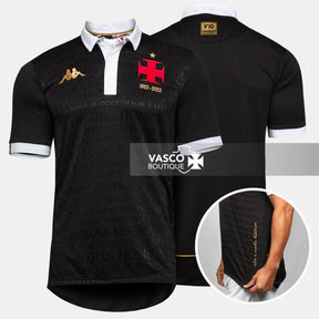 Camisa Vasco Oficial III 2023 Kappa Juvenil - Camisas Negras