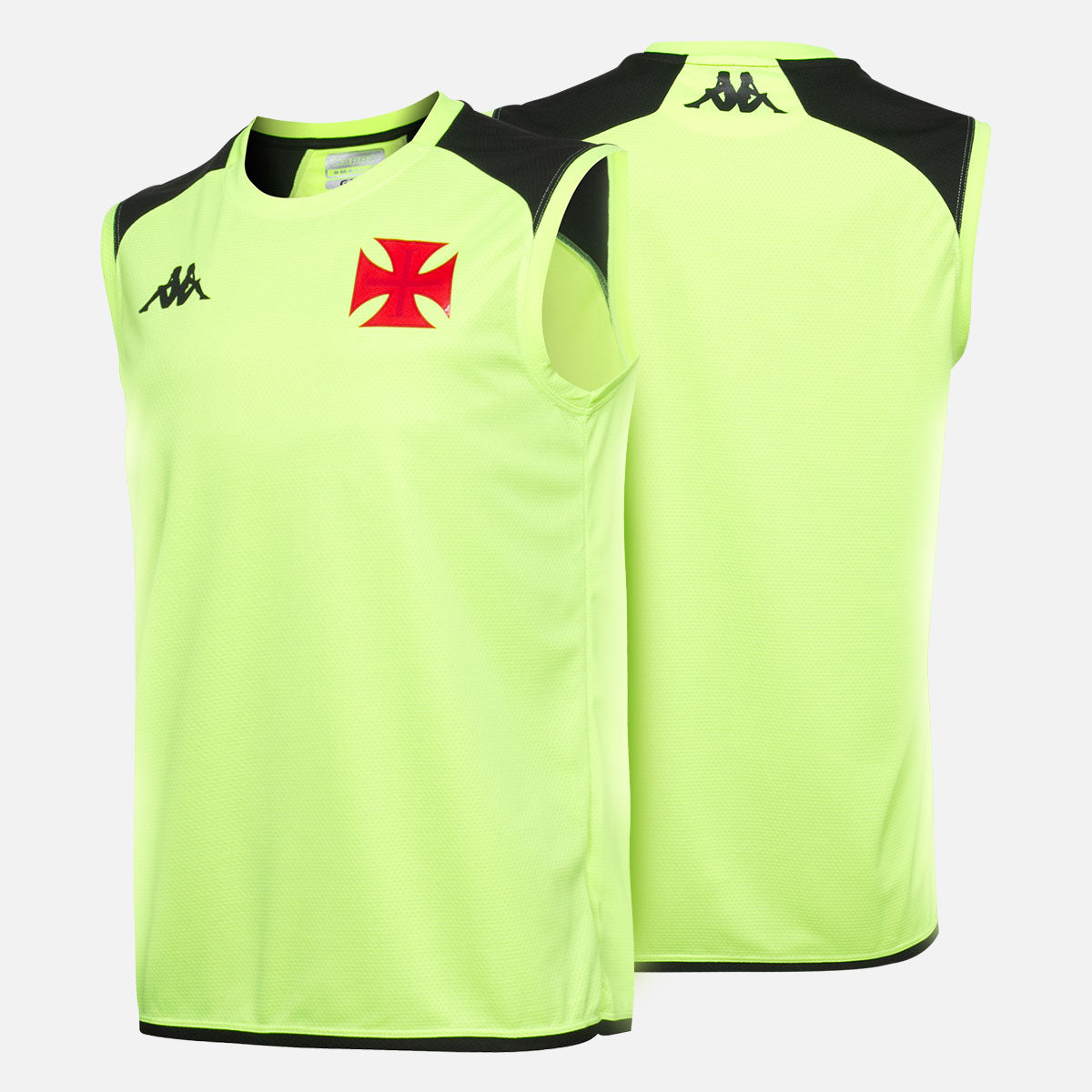 Regata Vasco Treino Atletas 2024 Kappa Masculina Amarelo Fluor