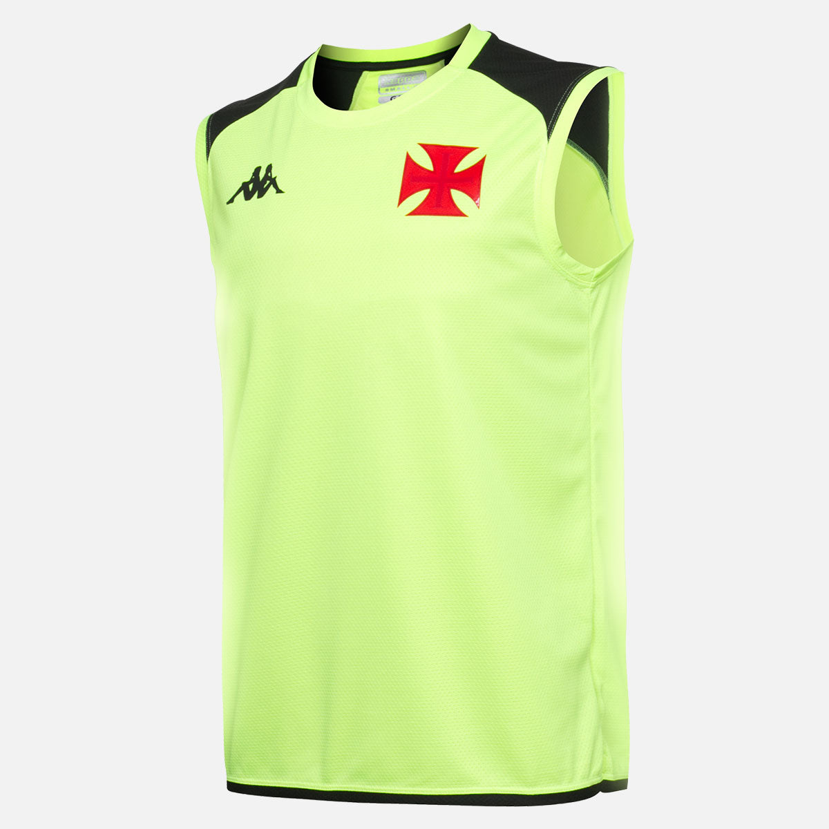Regata Vasco Treino Atletas 2024 Kappa Masculina Amarelo Fluor