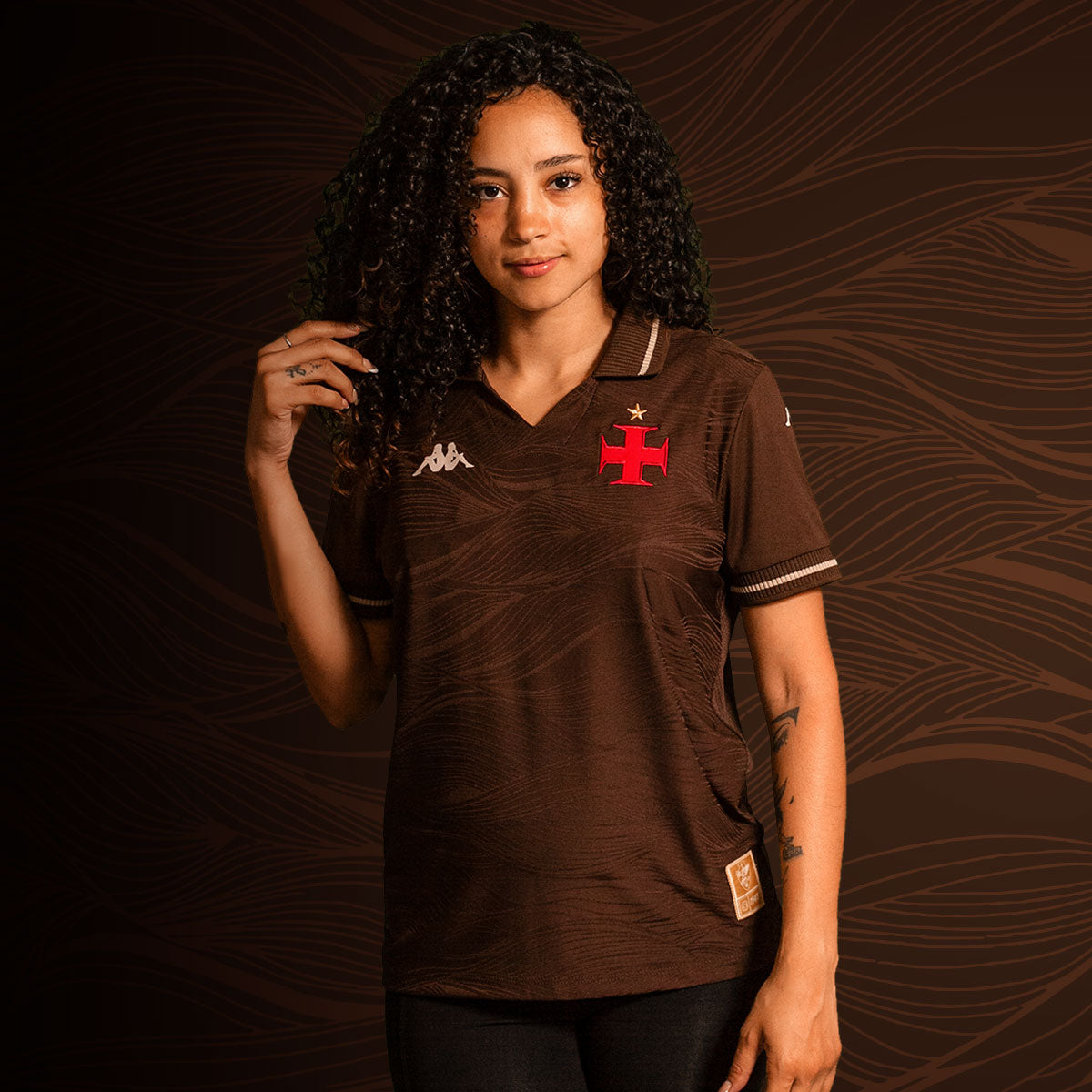 Blusa Vasco 3 2025 - Campeão de Terra e Mar Kappa Feminina