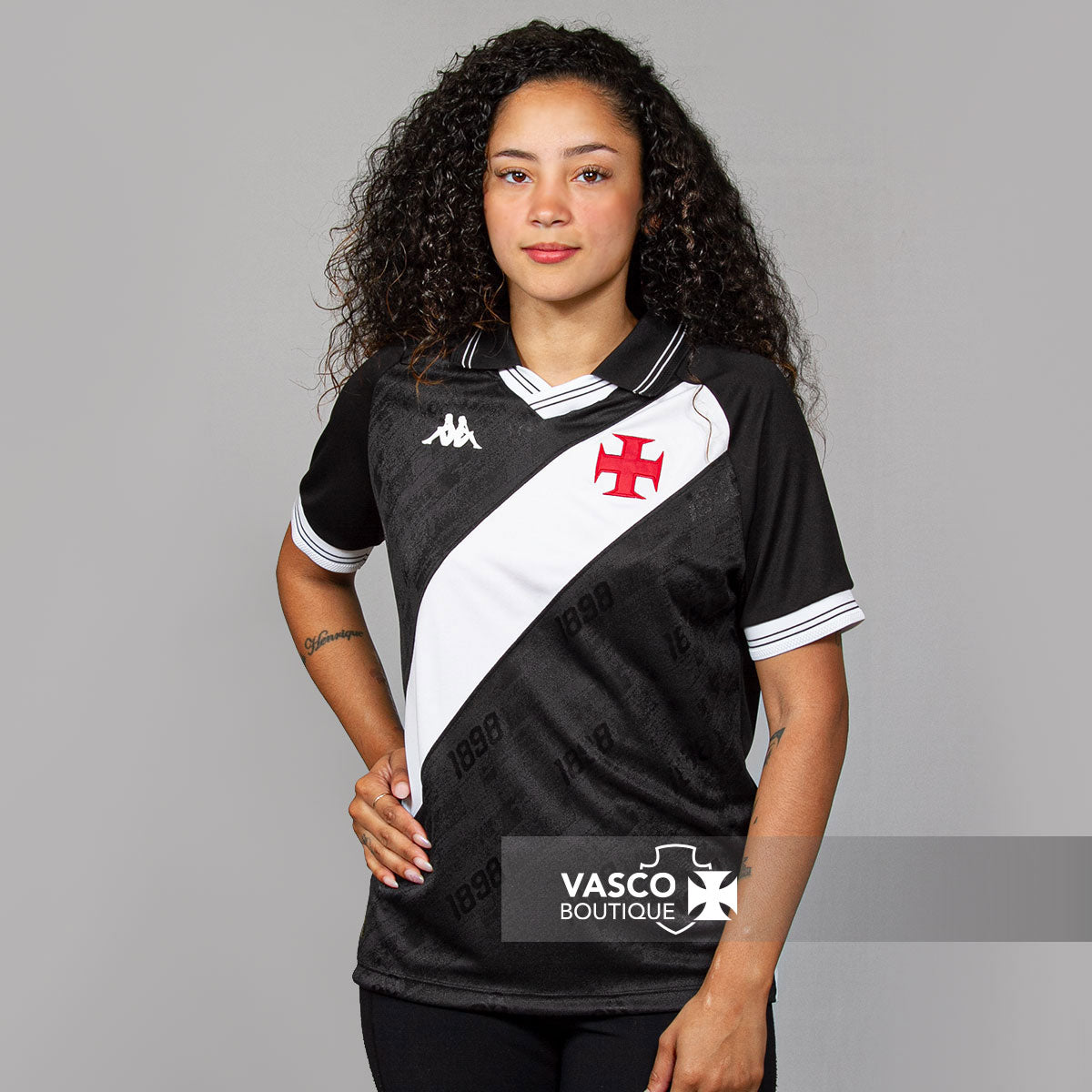 Blusa Vasco Oficial I 2025 Kappa Feminina