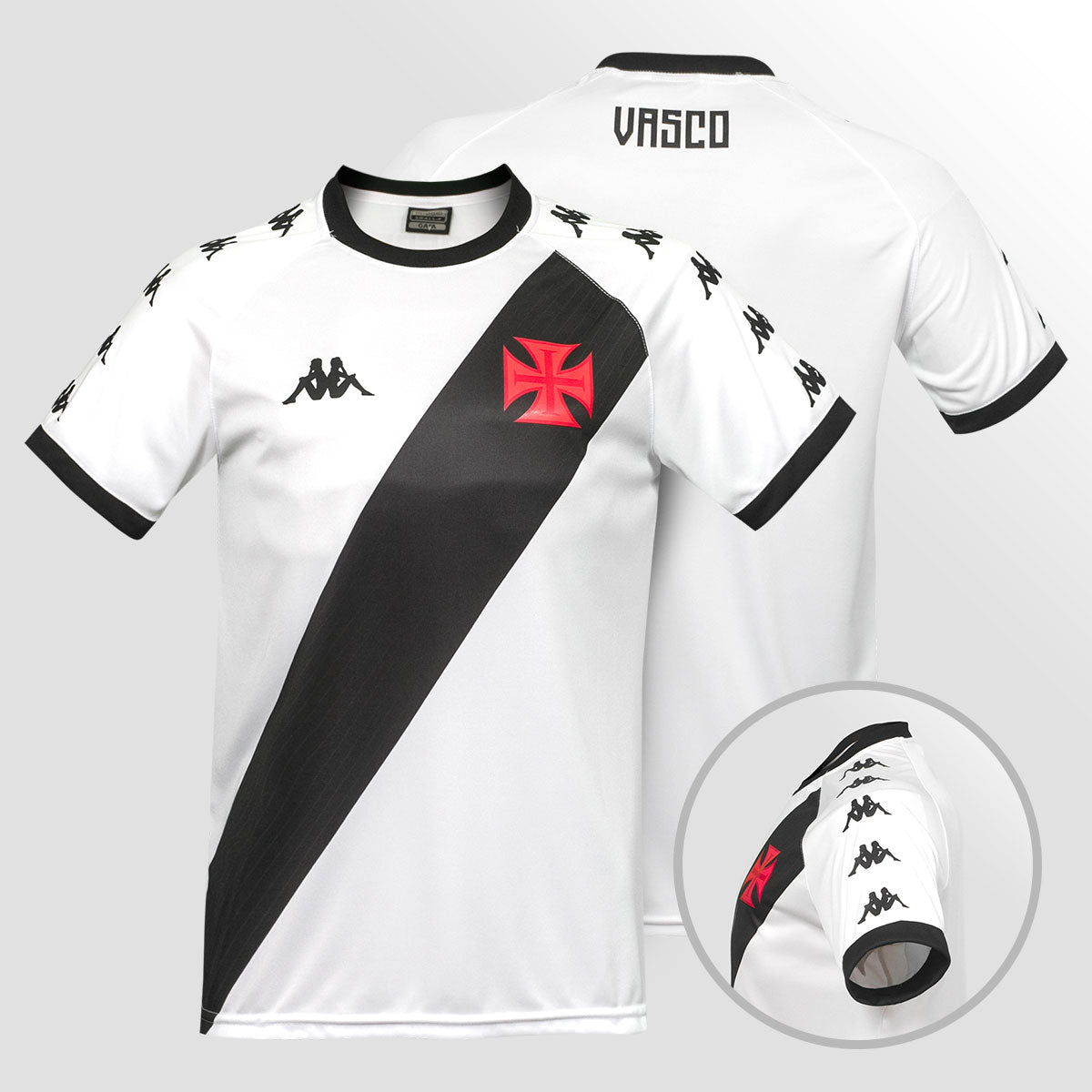 Camisa Vasco Supporter Class Kappa Masculina Branca